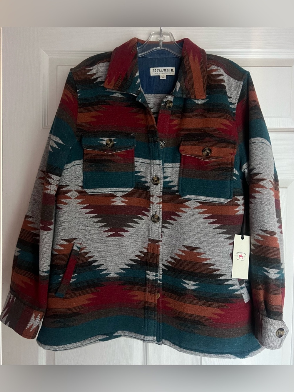Idyllwind Teal, Gray and Brown Southwestern Blazer/Jacket/Shacket - NWT